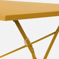 Bistrotafel met 4 stoelen inklapbaar metaal 110 x 70cm