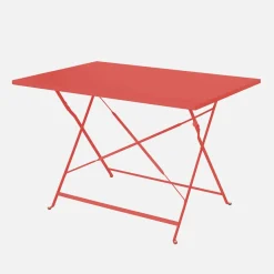 Bistrotafel met 4 stoelen inklapbaar metaal 110 x 70cm