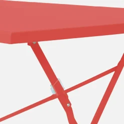 Bistrotafel met 4 stoelen inklapbaar metaal 110 x 70cm
