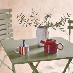Bistrotafel met 2 stoelen inklapbaar metaal 70 x 70cm