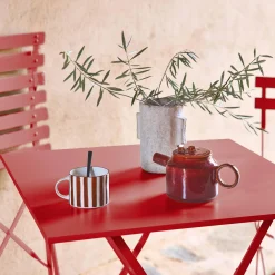 Bistrotafel met 2 stoelen inklapbaar metaal 70 x 70cm