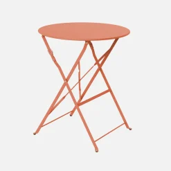Bistrotafel met 2 stoelen inklapbaar metaal Ø60 x 70cm
