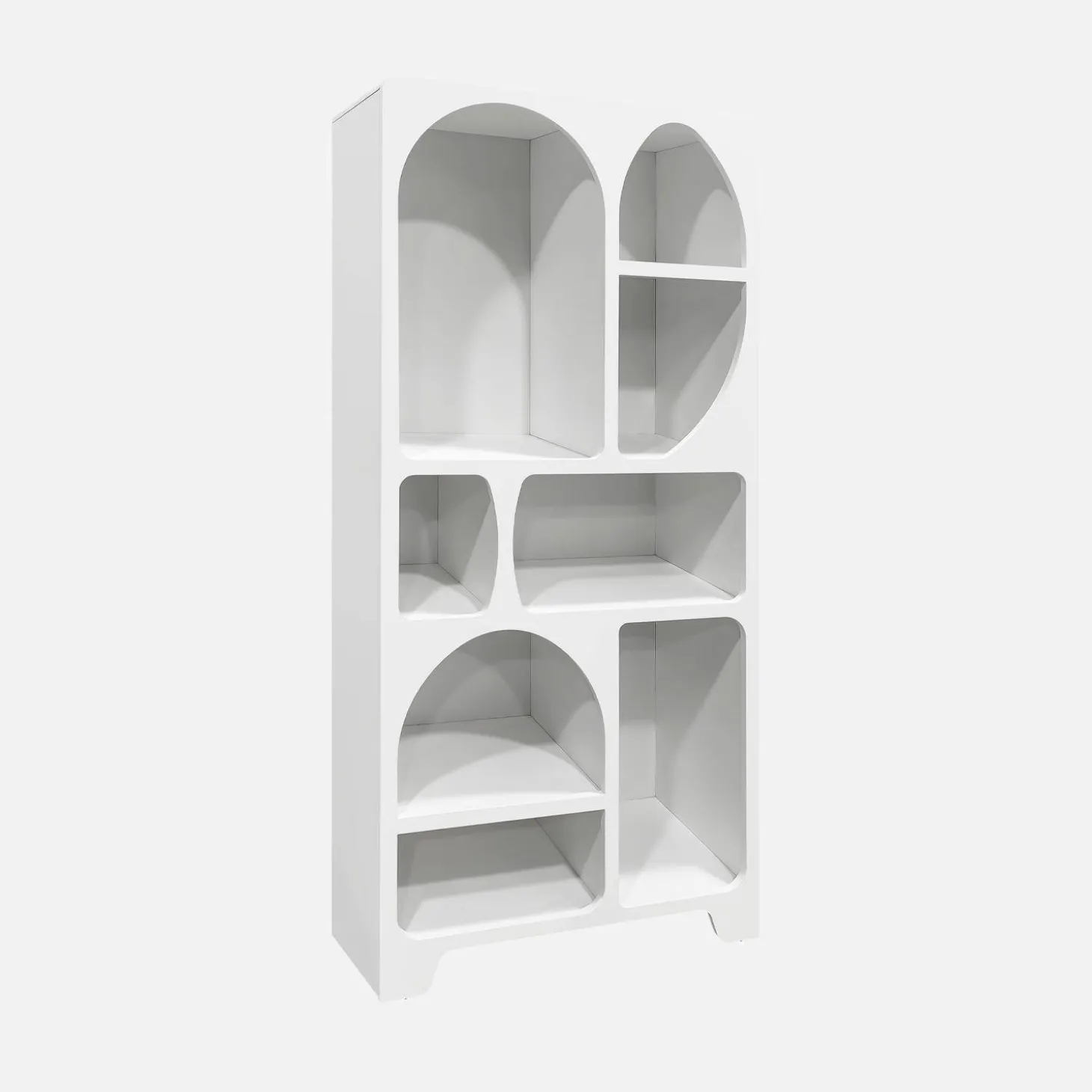 Boekenkast met 8 vakken houtdecor organisch 80cm