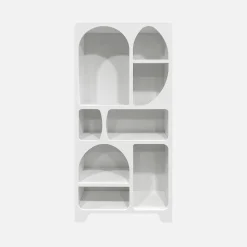 Boekenkast met 8 vakken houtdecor organisch 80cm