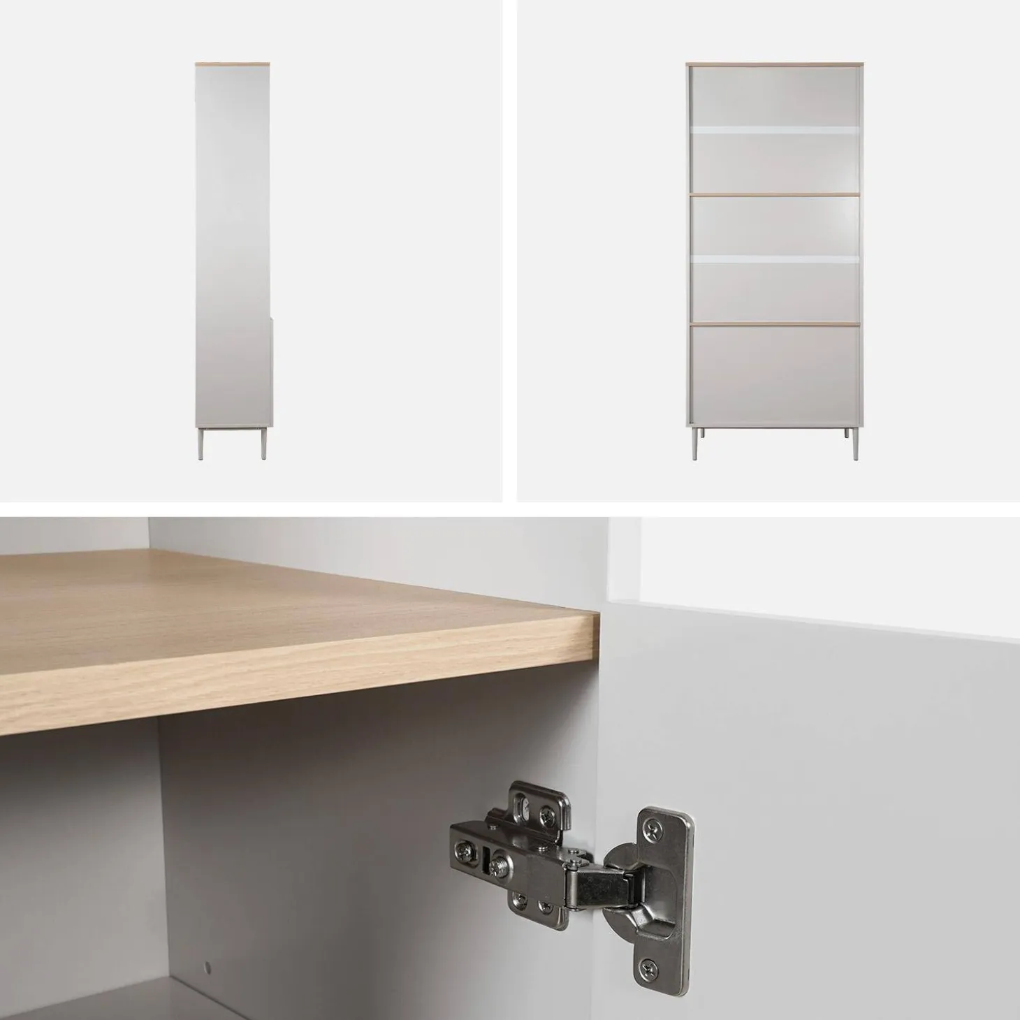 Boekenkast 6 niveaus metaal en houtdecor