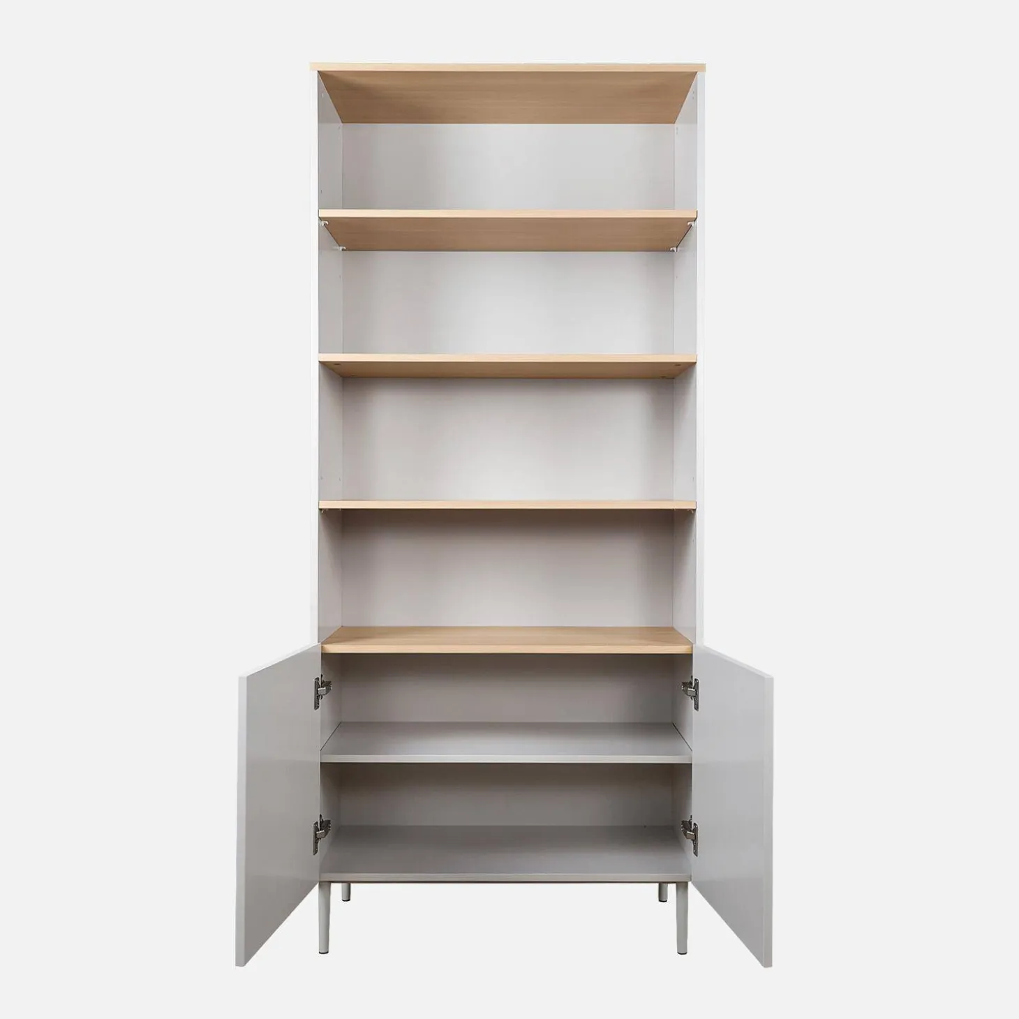 Boekenkast 6 niveaus metaal en houtdecor
