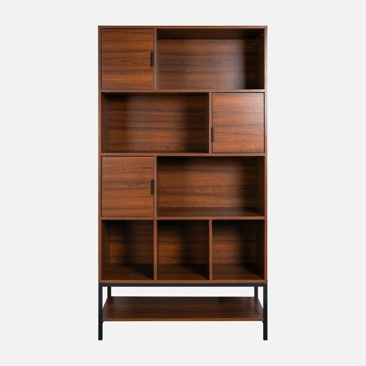 Boekenkast 9 vakken 3 deurtjes en 1 plank 90cm