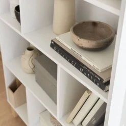 Boekenkast 8 vakken houtdecor 80cm