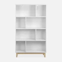 Boekenkast 8 vakken houtdecor 80cm