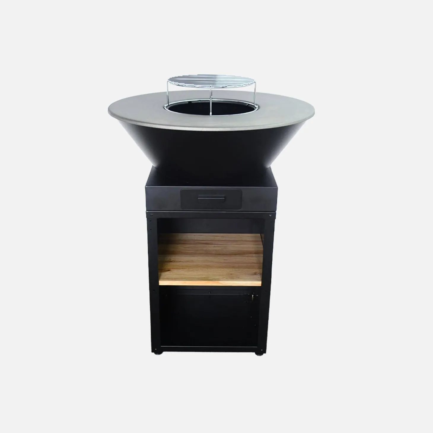 Brasero barbecue Ø81,5cm met kookrooster, houtopslag en hoes