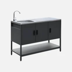 Buitenkeuken 3 modules incl. een gootsteen staal
