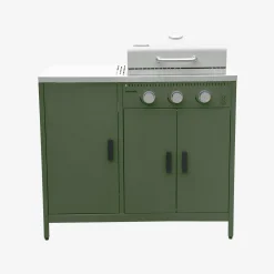 Buitenkeuken 6 modules incl. gasbarbecue staal
