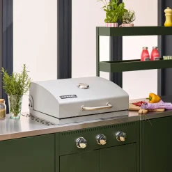 Buitenkeuken 6 modules incl. gasbarbecue staal