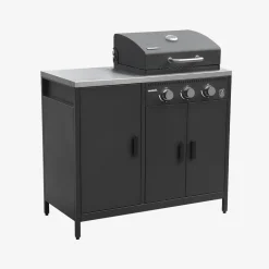 Buitenkeuken 3 modules met gasbarbecue staal