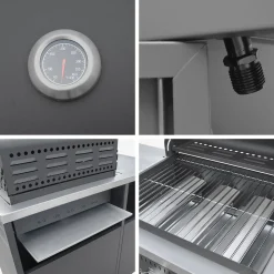 Buitenkeuken 3 modules met gasbarbecue staal