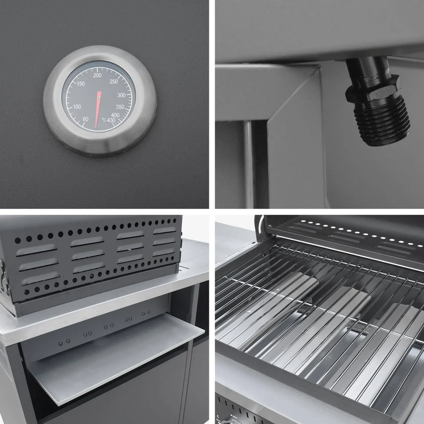 Buitenkeuken 3 modules met gasbarbecue staal