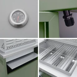 Buitenkeuken 2 modules met gasbarbecue en gootsteen staal