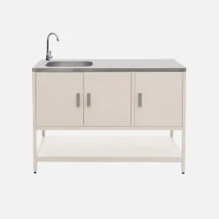 Buitenkeuken 3 modules met gasbarbecue staal