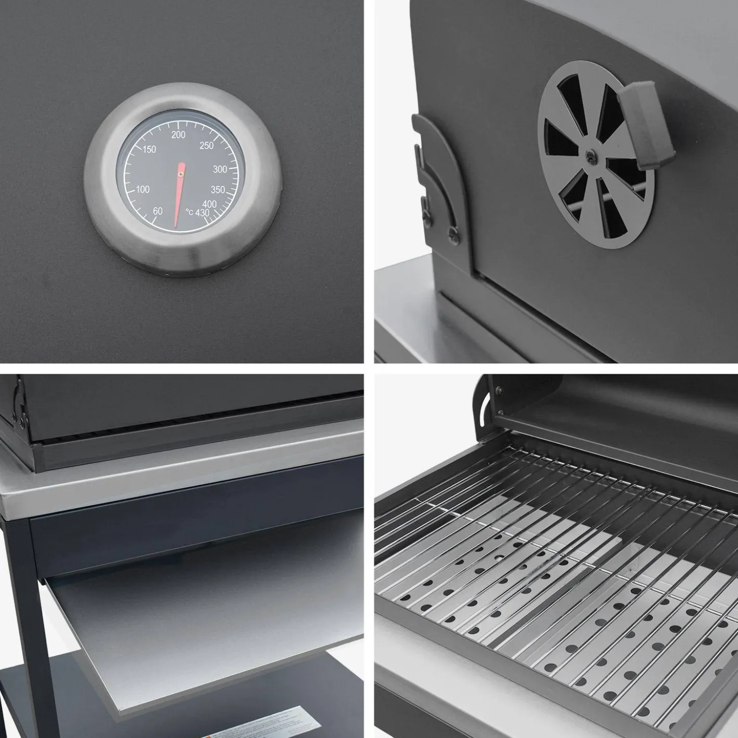 Buitenkeuken 3 modules met houtskoolbarbecue staal
