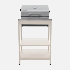 Buitenkeuken 3 modules met houtskoolbarbecue staal