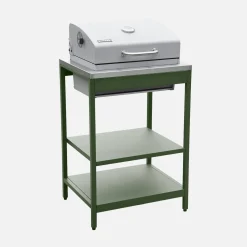 Buitenkeuken 3 modules met houtskoolbarbecue staal