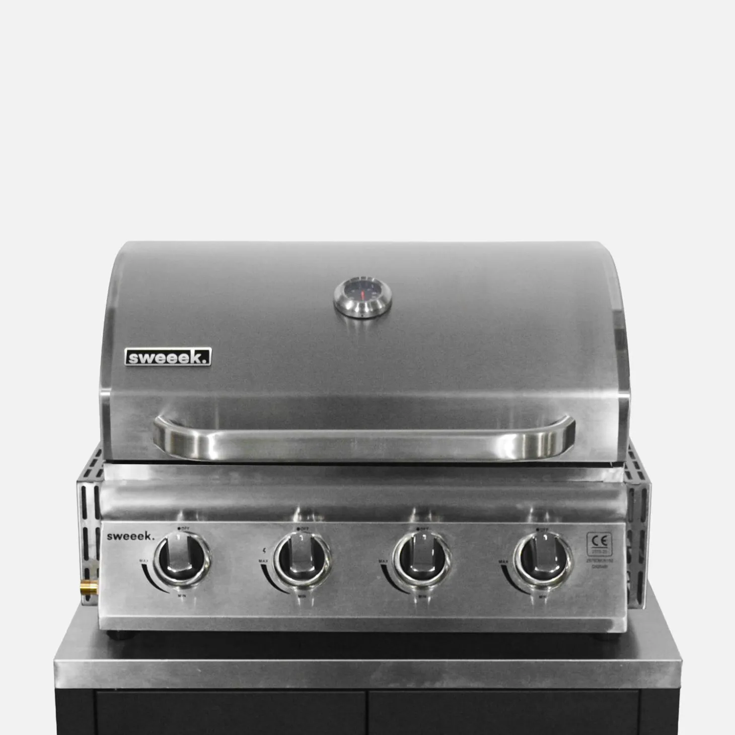 Buitenkeuken 7 modules roestvrij staal met gasbarbecue + hoes