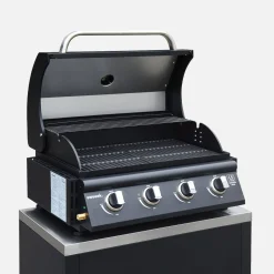 Buitenkeuken 7 modules roestvrij staal met gasbarbecue + hoes