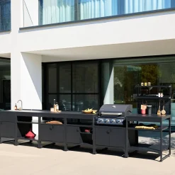 Buitenkeuken 6 modules roestvrij staal