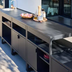 Buitenkeuken 6 modules roestvrij staal