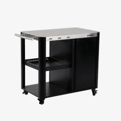 Buitenkeuken tafel in roestvrij staal 94,5 cm met opklapbaar blad