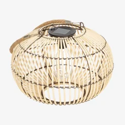 Buitenlamp op zonne-energie, LED, rotan Ø31,5 cm