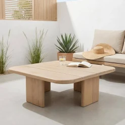 Buiten salontafel vierkant van acaciahout 70cm