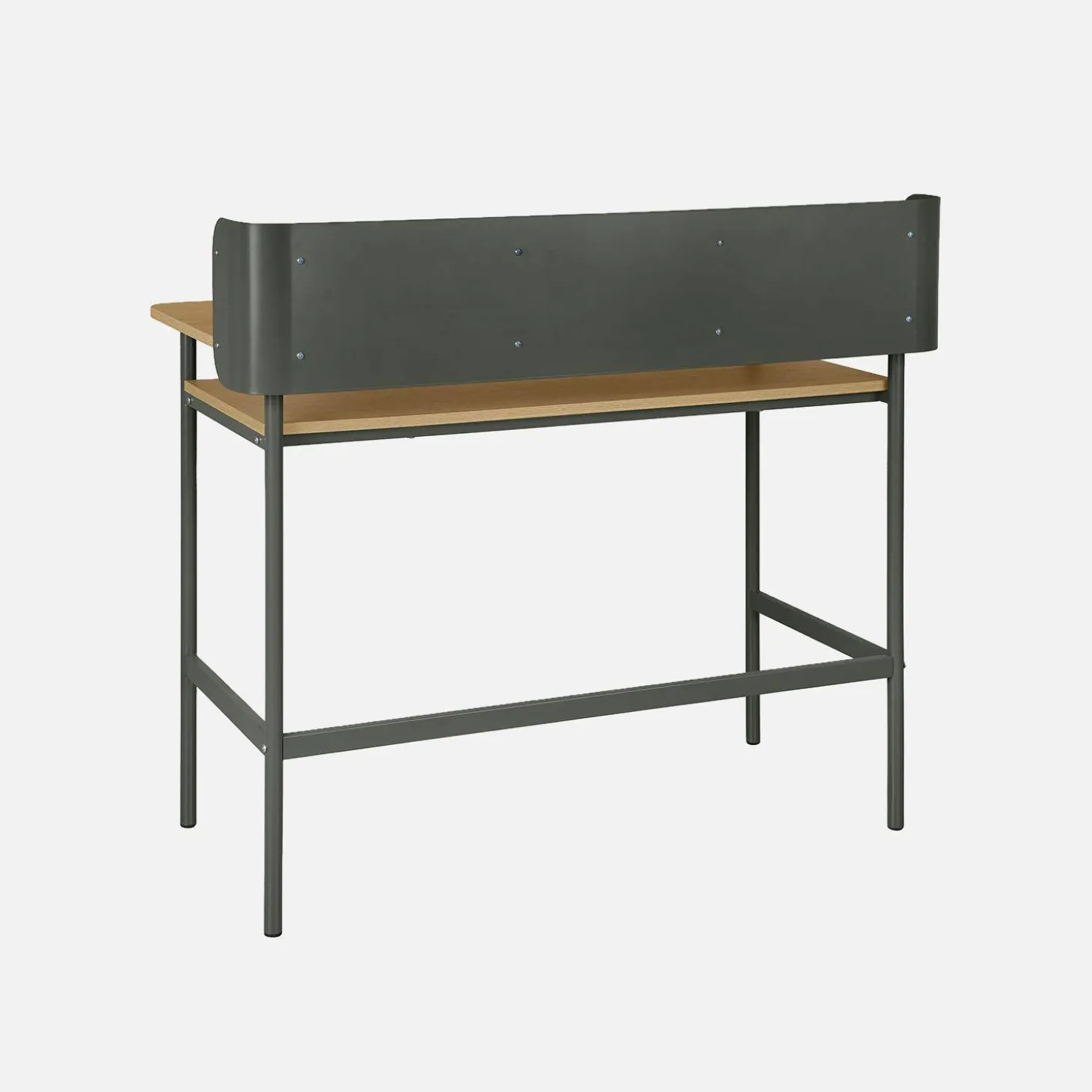Bureau met open opbergruimte metaal en houtdecor