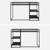 Bureau met 2 planken in zwart metaal, 120 CM
