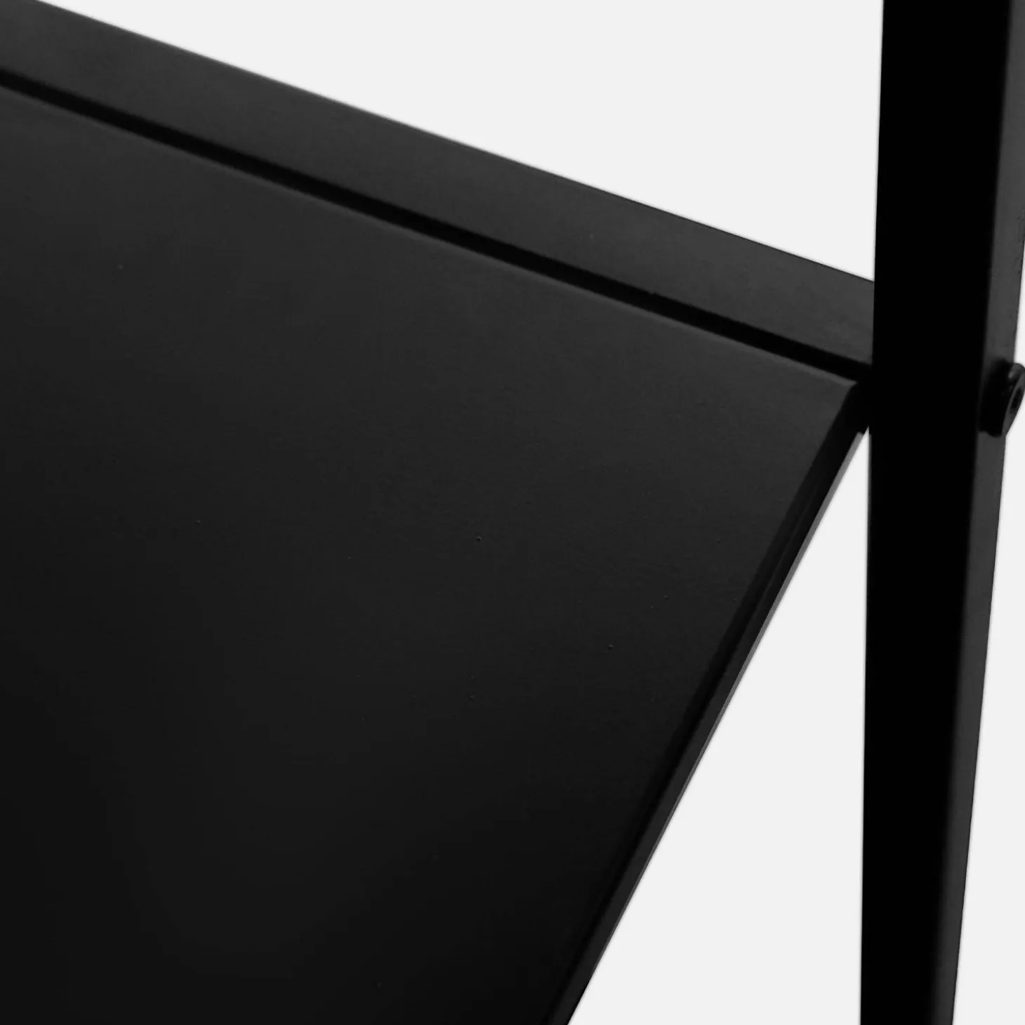 Bureau met 2 planken in zwart metaal, 120 CM