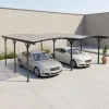Carport met uitbreiding aluminium en polycarbonaat 30m²