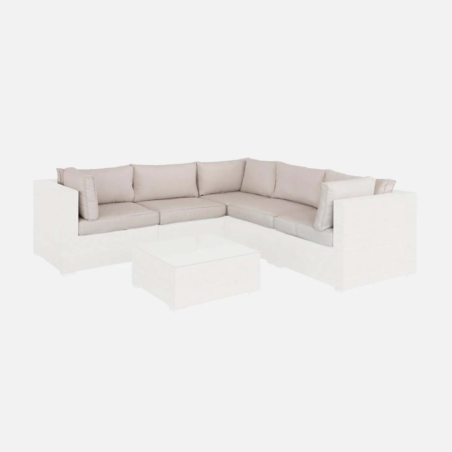 Complete set kussenhoezen voor Napoli loungeset