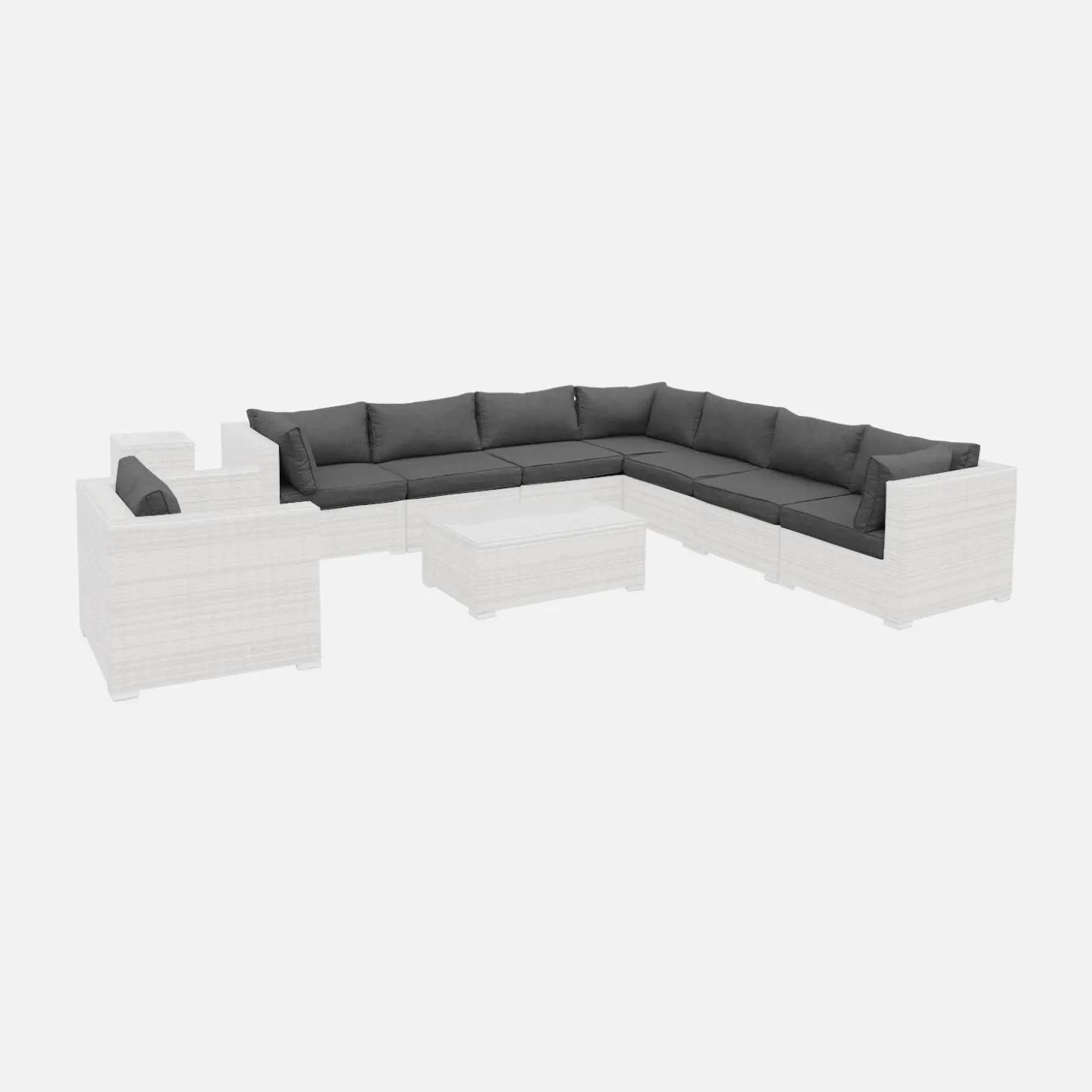 Complete set kussenhoezen voor Venezia loungeset