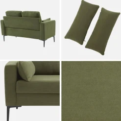 Corduroy bank, 2-zits, 130x68x82cm