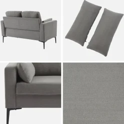 Corduroy bank, 2-zits, 130x68x82cm
