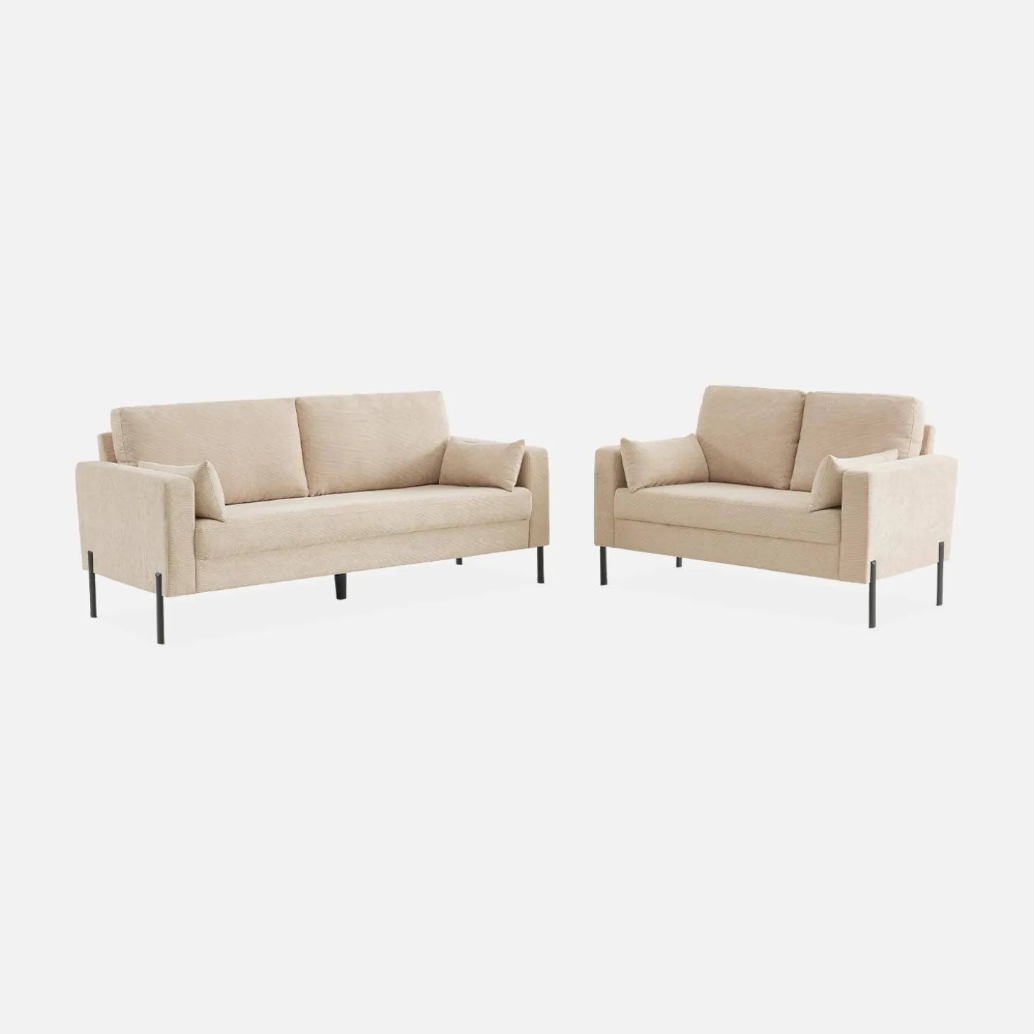 Corduroy bank, 2-zits, 130x68x82cm