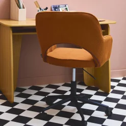 Corduroy bureaustoel met wielen