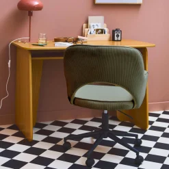 Corduroy bureaustoel met wielen
