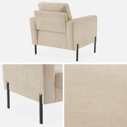 Corduroy fauteuil, 1-zits