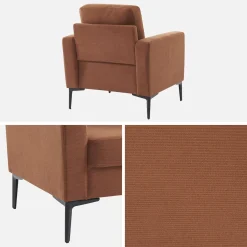 Corduroy fauteuil, 1-zits