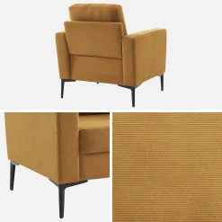 Corduroy fauteuil, 1-zits