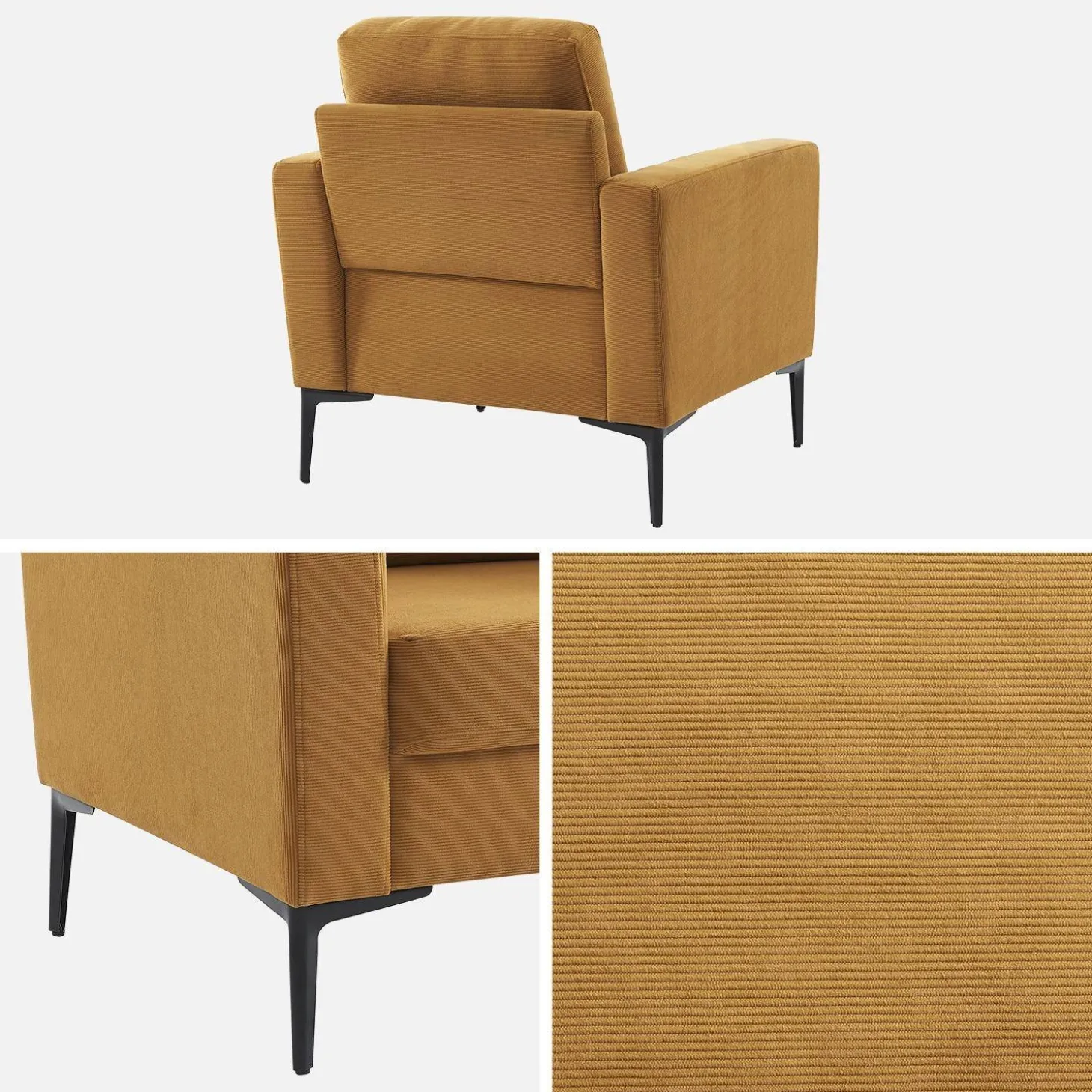 Corduroy fauteuil, 1-zits