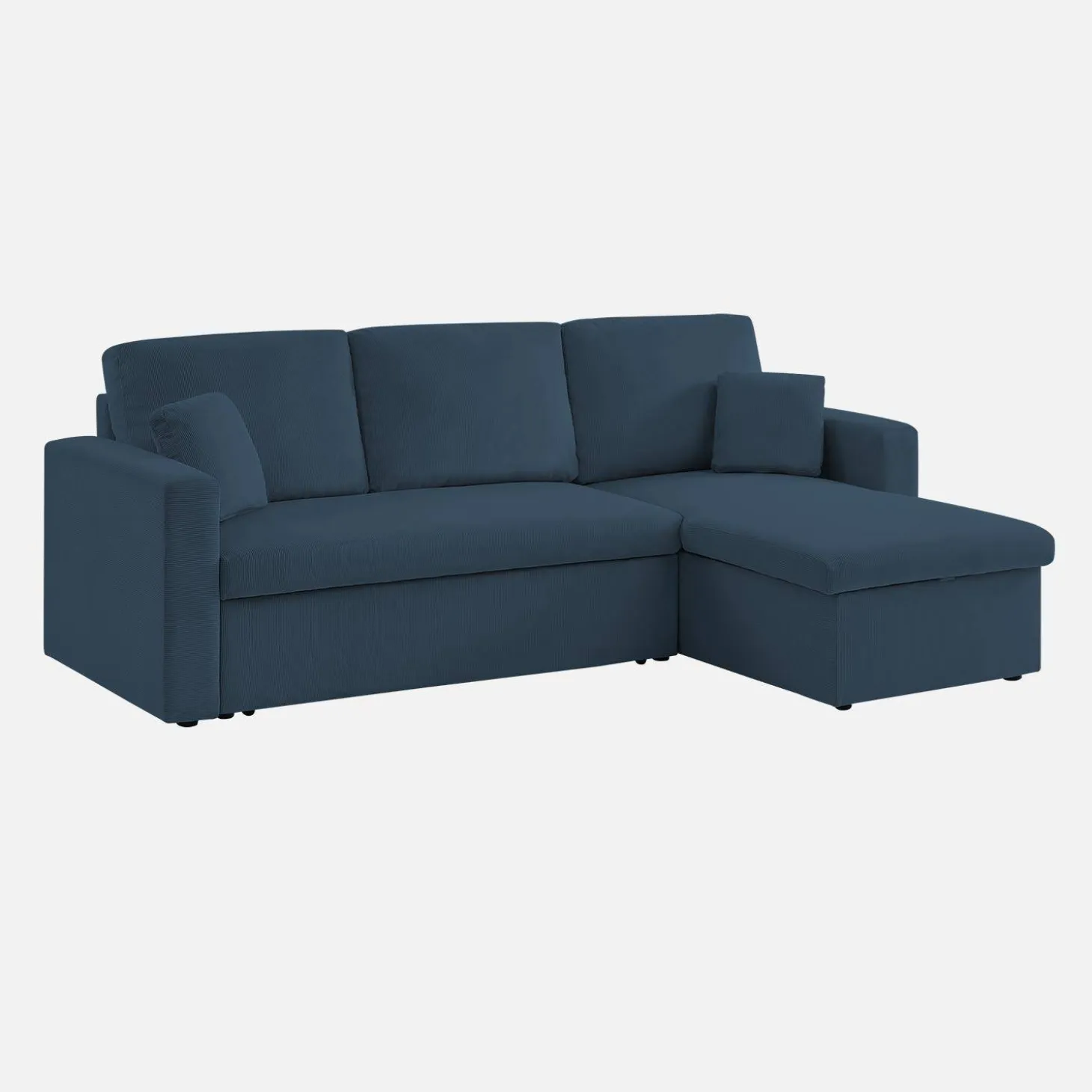 Corduroy hoekslaapbank, 3-zits