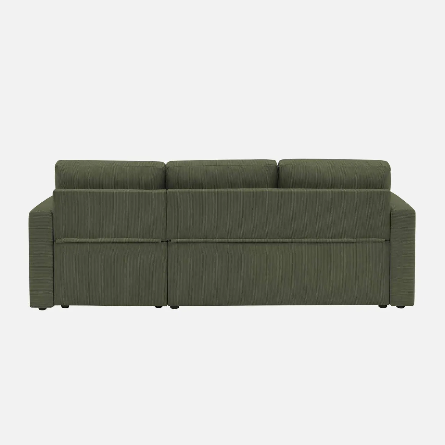Corduroy hoekslaapbank, 3-zits