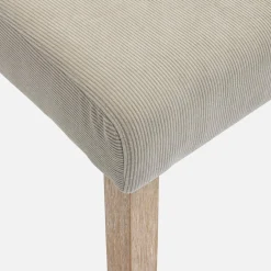 Corduroy stoelen met houten poten, set van 4